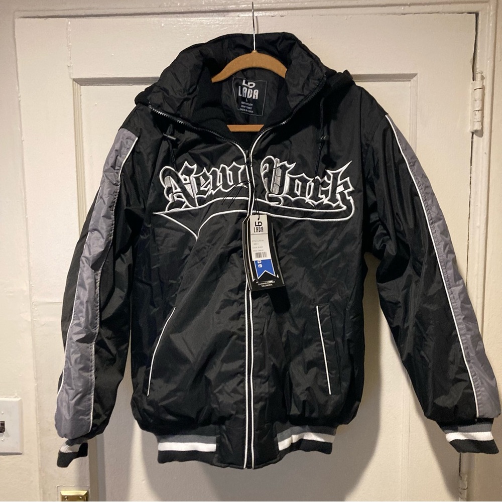 Lada - Men’s Black and Gray New York Jacket - Large - New with Tags